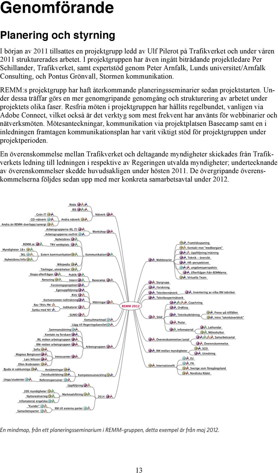 kommunikation. REMM:s projektgrupp har haft återkommande planeringsseminarier sedan projektstarten.