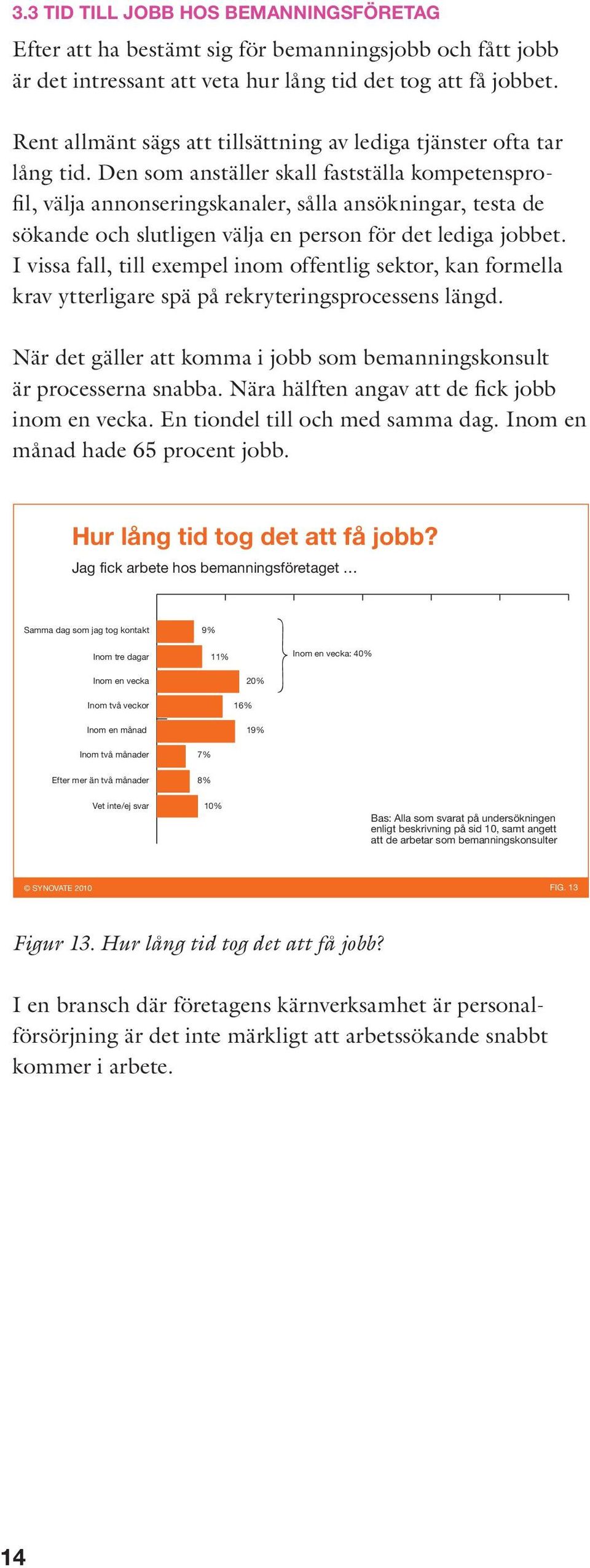 Den som anställer skall fastställa kompetensprofil, välja annonseringskanaler, sålla ansökningar, testa de sökande och slutligen välja en person för det lediga jobbet.