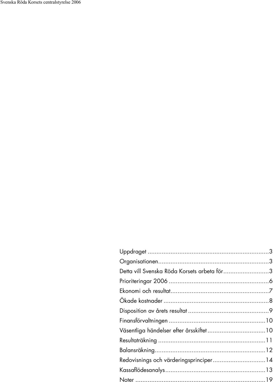 ..8 Disposition av årets resultat...9 Finansförvaltningen.