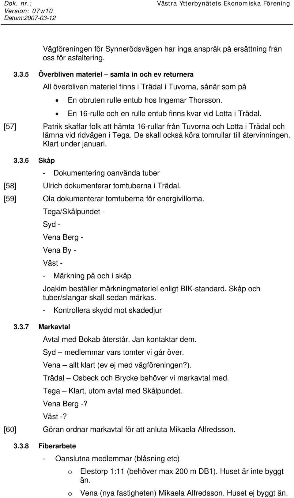 En 16-rulle och en rulle entub finns kvar vid Lotta i Trädal. [57] Patrik skaffar folk att hämta 16-rullar från Tuvorna och Lotta i Trädal och lämna vid ridvägen i Tega.