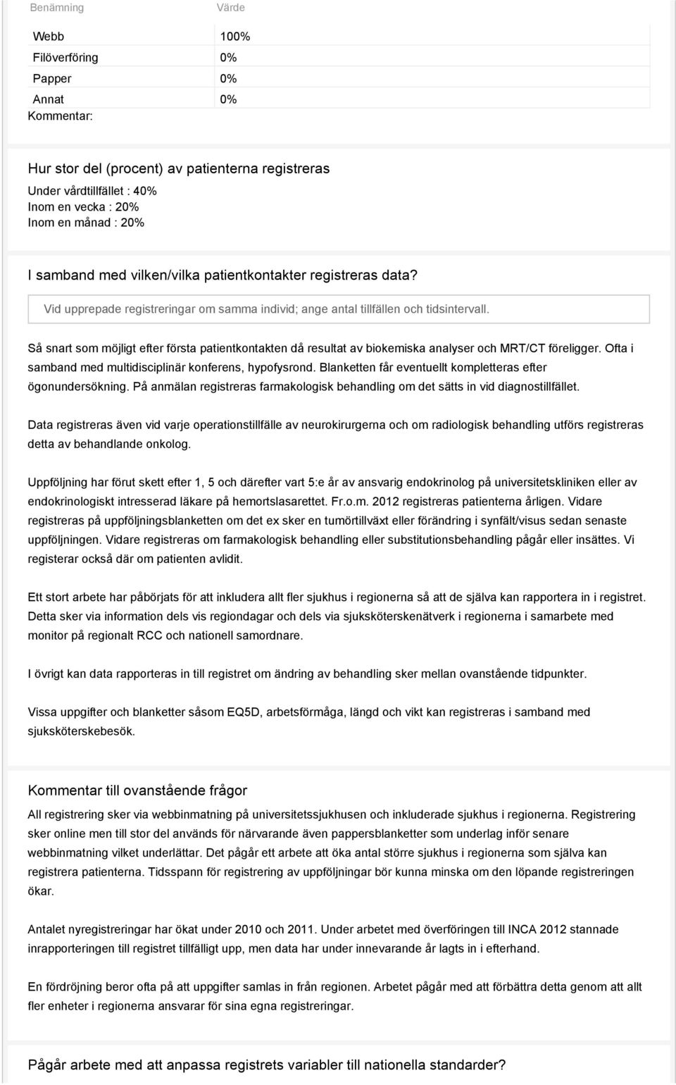 Så snart som möjligt efter första patientkontakten då resultat av biokemiska analyser och MRT/CT föreligger. Ofta i samband med multidisciplinär konferens, hypofysrond.