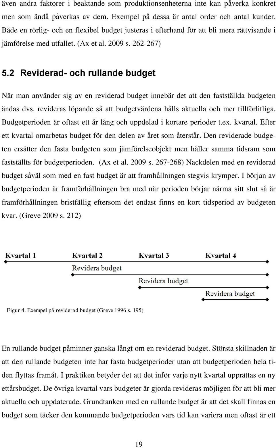 2 Reviderad- och rullande budget När man använder sig av en reviderad budget innebär det att den fastställda budgeten ändas dvs.