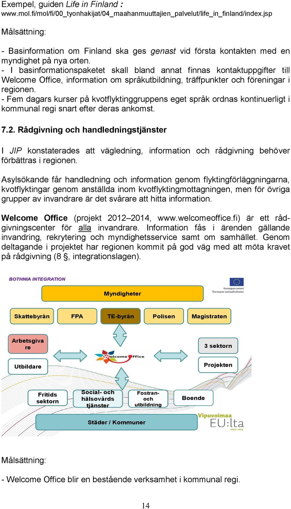 - I basinformationspaketet skall bland annat finnas kontaktuppgifter till Welcome Office, information om språkutbildning, träffpunkter och föreningar i regionen.