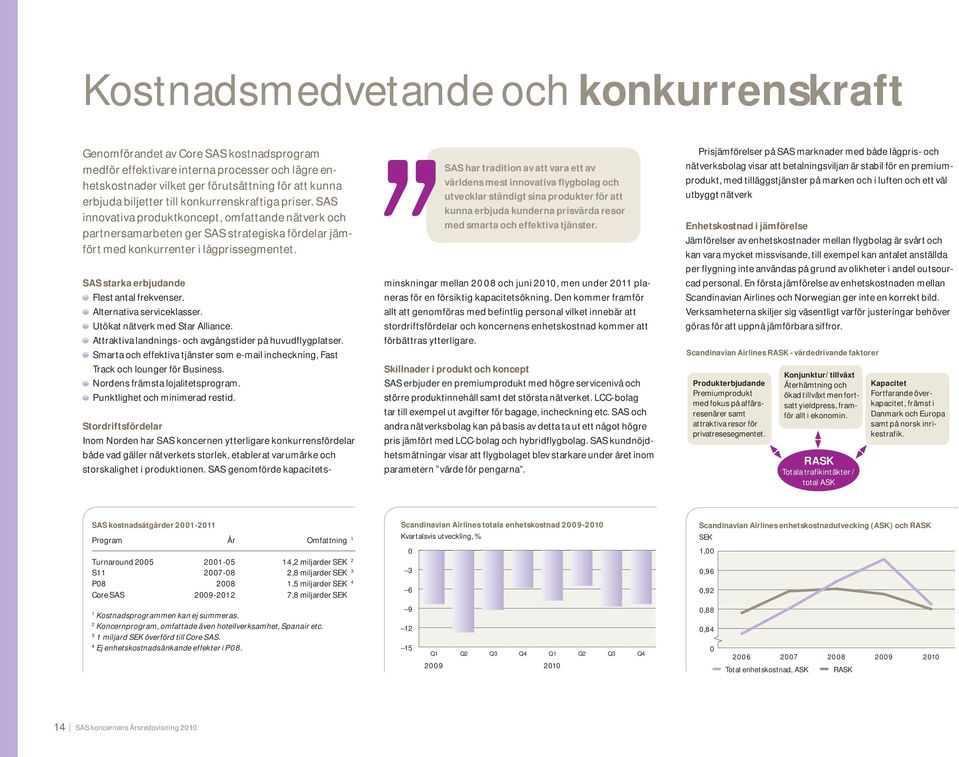 SAS starka erbjudande Flest antal frekvenser. Alternativa serviceklasser. Utökat nätverk med Star Alliance. Attraktiva landnings- och avgångstider på huvudflygplatser.