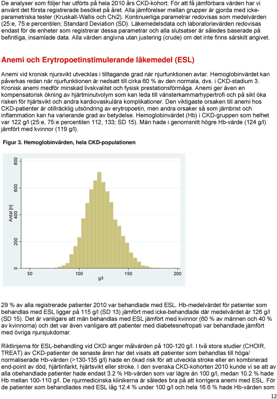 Läkemedelsdata och laboratorievärden redovisas endast för de enheter som registrerar dessa parametrar och alla slutsatser är således baserade på befintliga, insamlade data.
