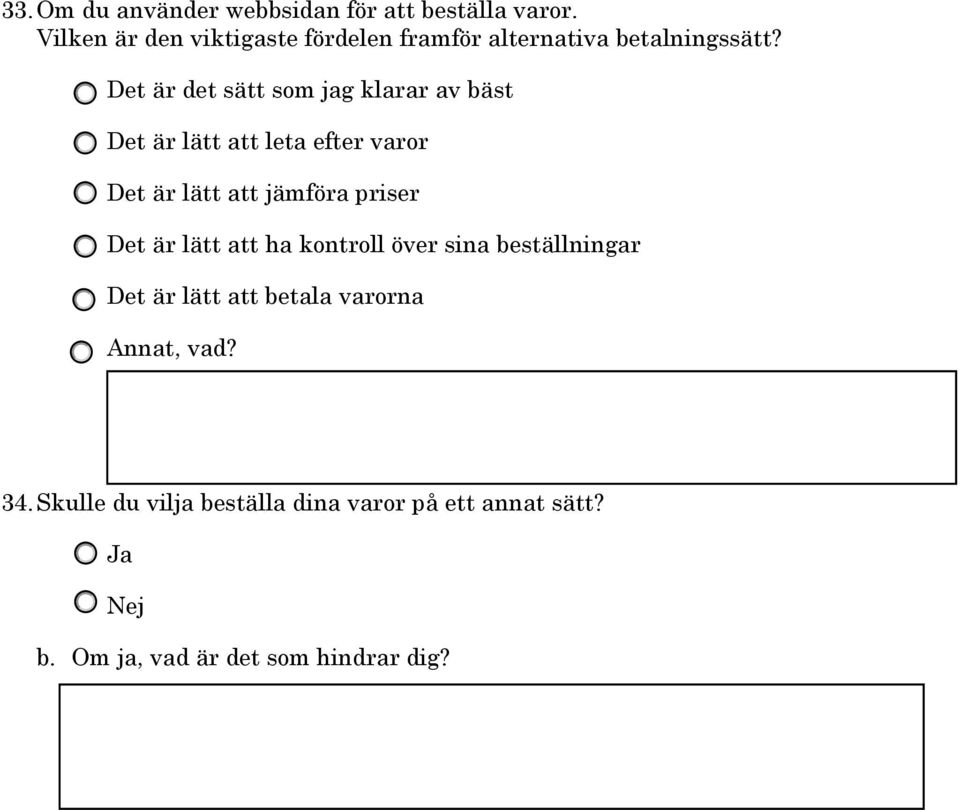 Det är det sätt som jag klarar av bäst Det är lätt att leta efter varor Det är lätt att jämföra priser