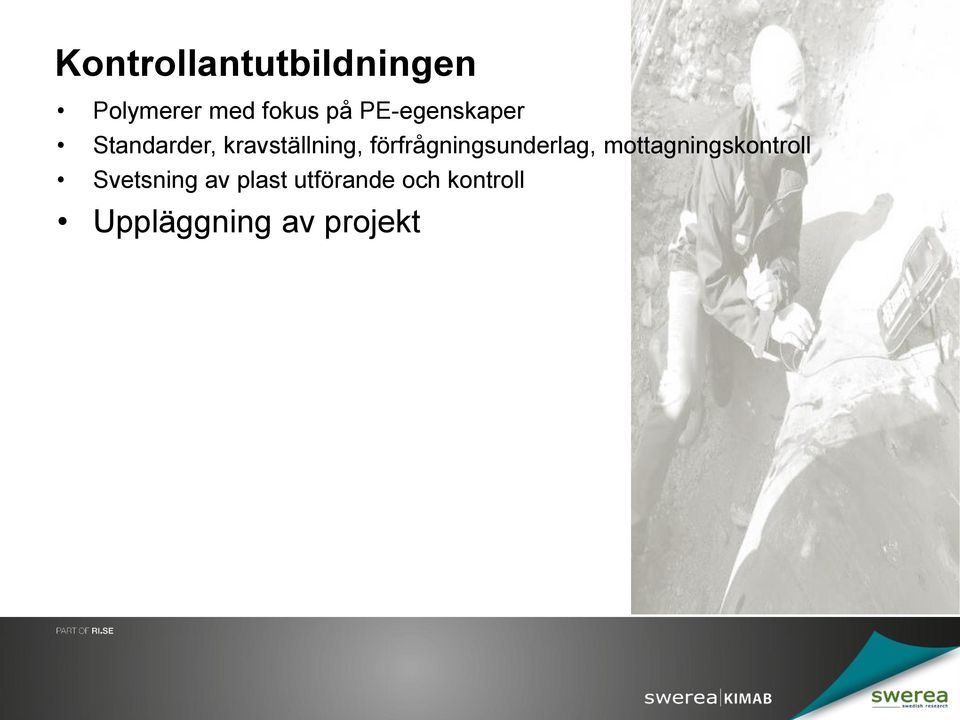 förfrågningsunderlag, mottagningskontroll