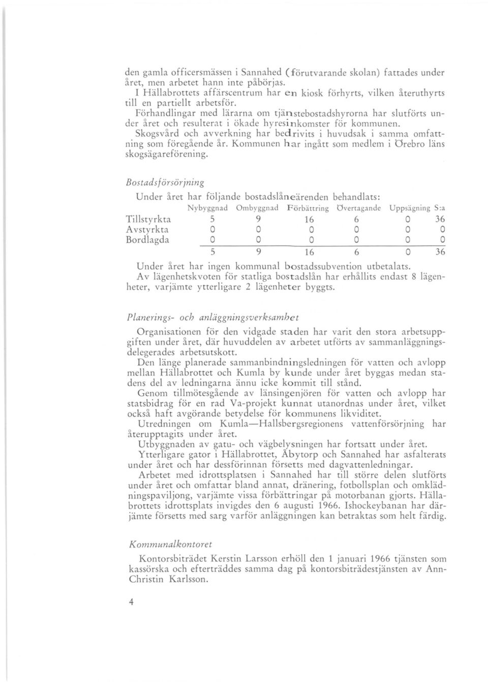 Förhandlingar med lärarna om tjänstebostadshyrorna har slutförts under ~ ret och resulterat i ökade hyresinkomster för kommunen.