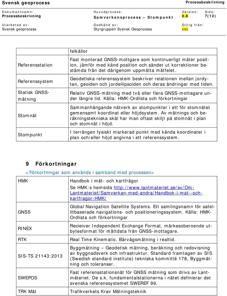 Relativ GNSS-mätning med två eller flera GNSS-mottagare under längre tid.