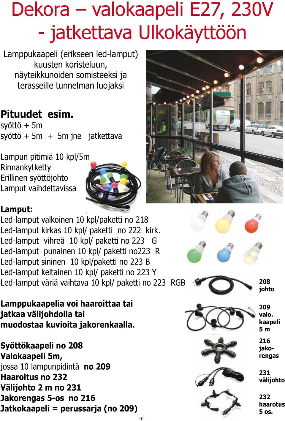 Färgtemperaturen E27, är varmvit ca 230V gummikabel 2x1,5 använda mm 2 vår för LED utomhusbruk. lampor. 3000K.