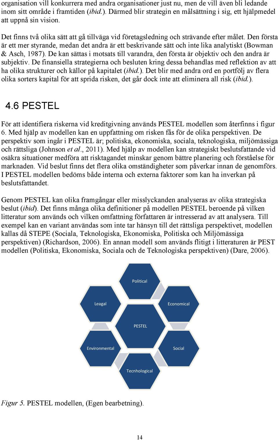 Den första är ett mer styrande, medan det andra är ett beskrivande sätt och inte lika analytiskt (Bowman & Asch, 1987).