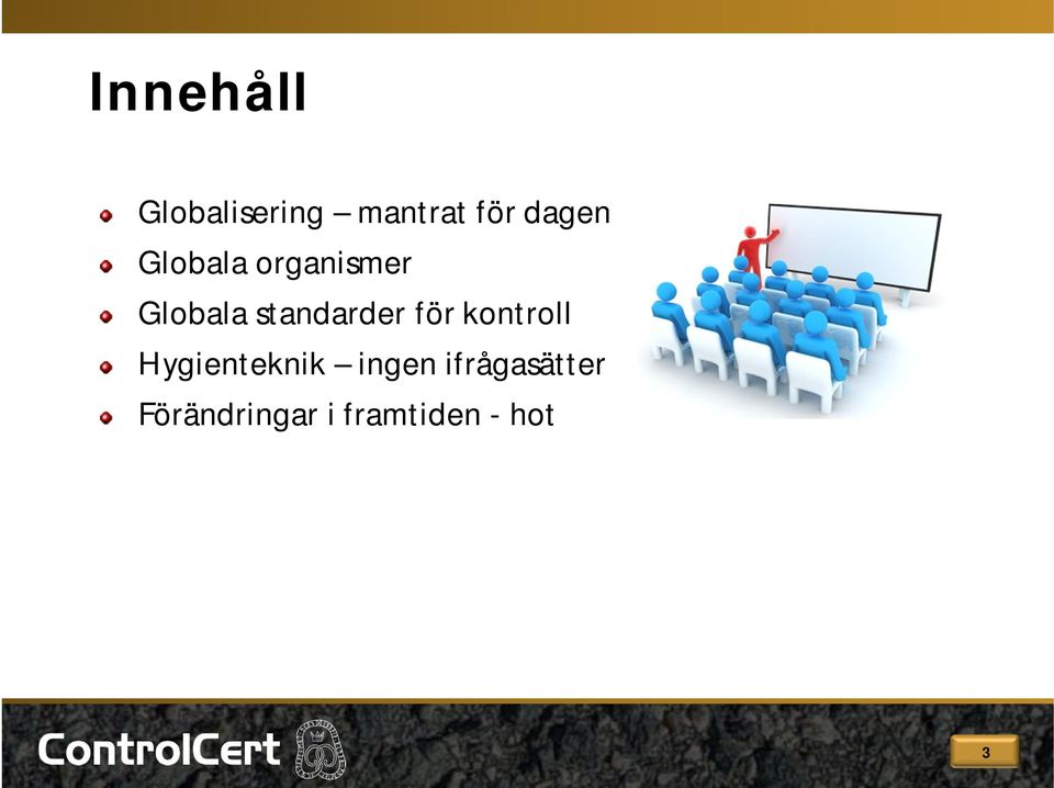 standarder för kontroll Hygienteknik