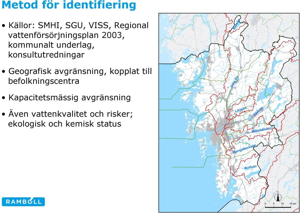 Geografisk avgränsning, kopplat till befolkningscentra