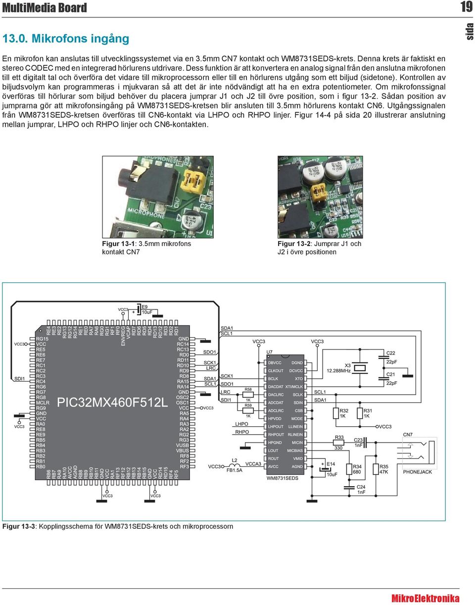 Dess funktion är att konvertera en analog signal från den anslutna mikrofonen till ett digitalt tal och överföra det vidare till mikroprocessorn eller till en hörlurens utgång som ett biljud