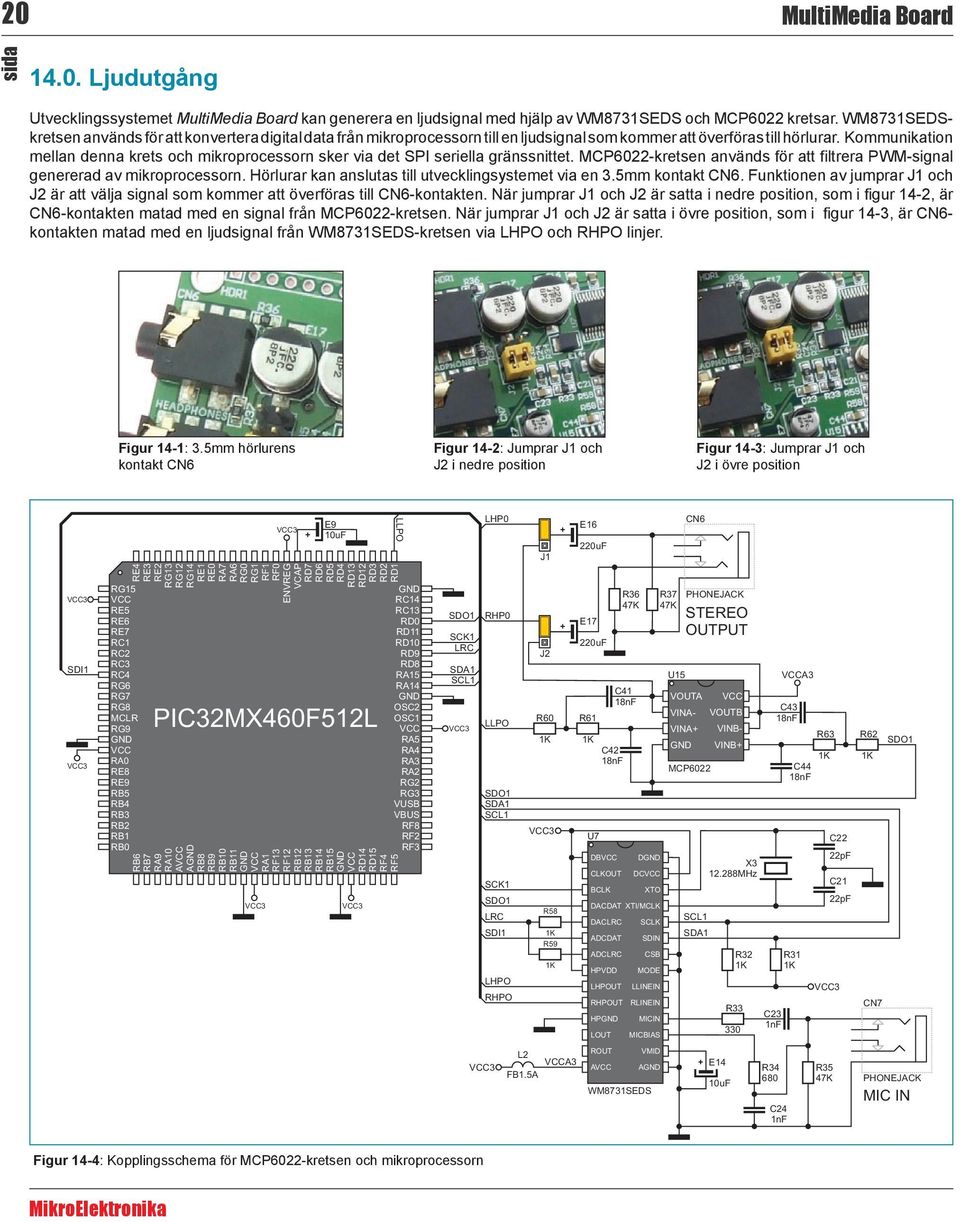 Kommunikation mellan denna krets och mikroprocessorn sker via det SPI seriella gränssnittet. MCP6022-kretsen används för att filtrera PWM-signal genererad av mikroprocessorn.