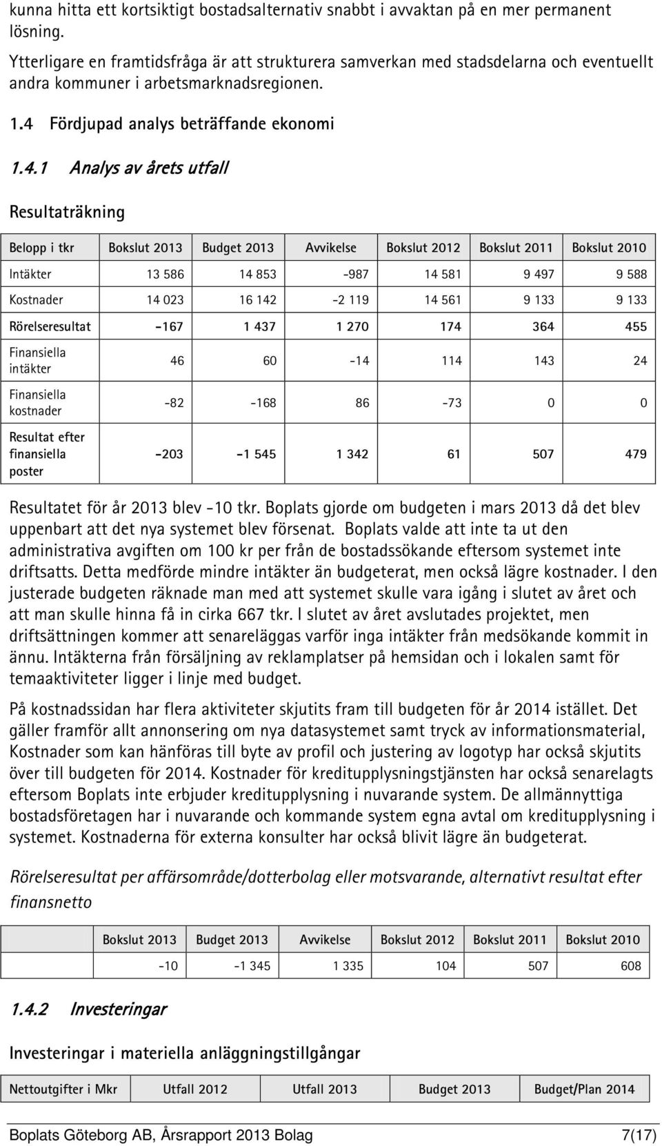 Fördjupad analys beträffande ekonomi 1.4.