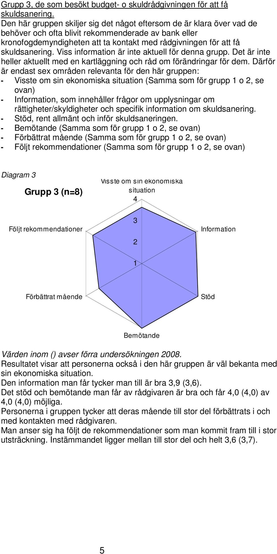 skuldsanering. Viss information är inte aktuell för denna grupp. Det är inte heller aktuellt med en kartläggning och råd om förändringar för dem.