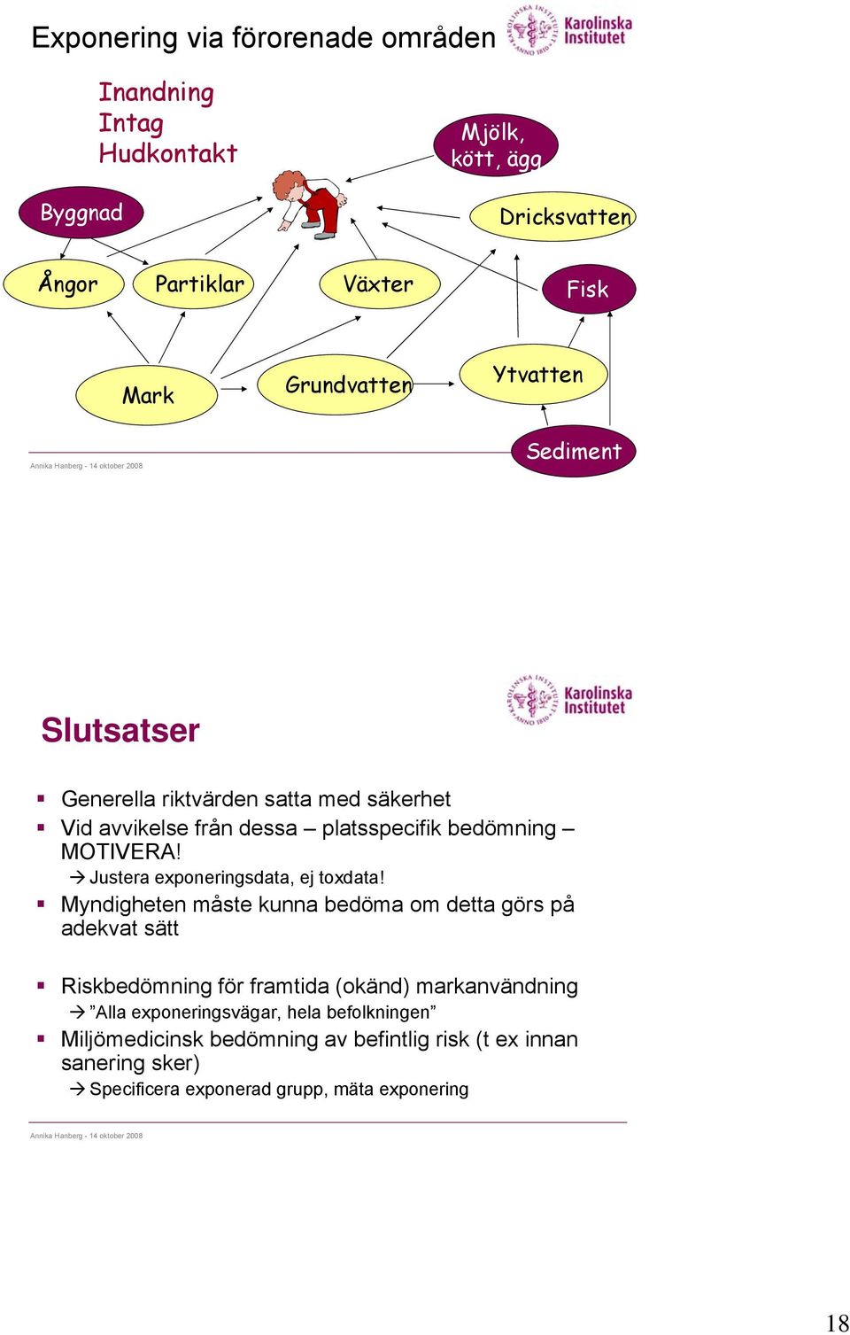 Justera exponeringsdata, ej toxdata!