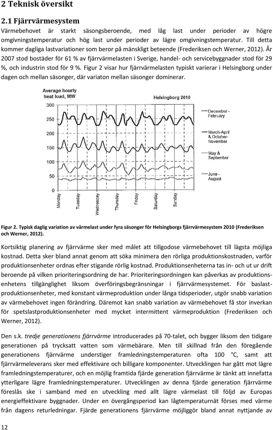 År 2007 stod bostäder för 61 % av fjärrvärmelasten i Sverige, handel- och servicebyggnader stod för 29 %, och industrin stod för 9 %.