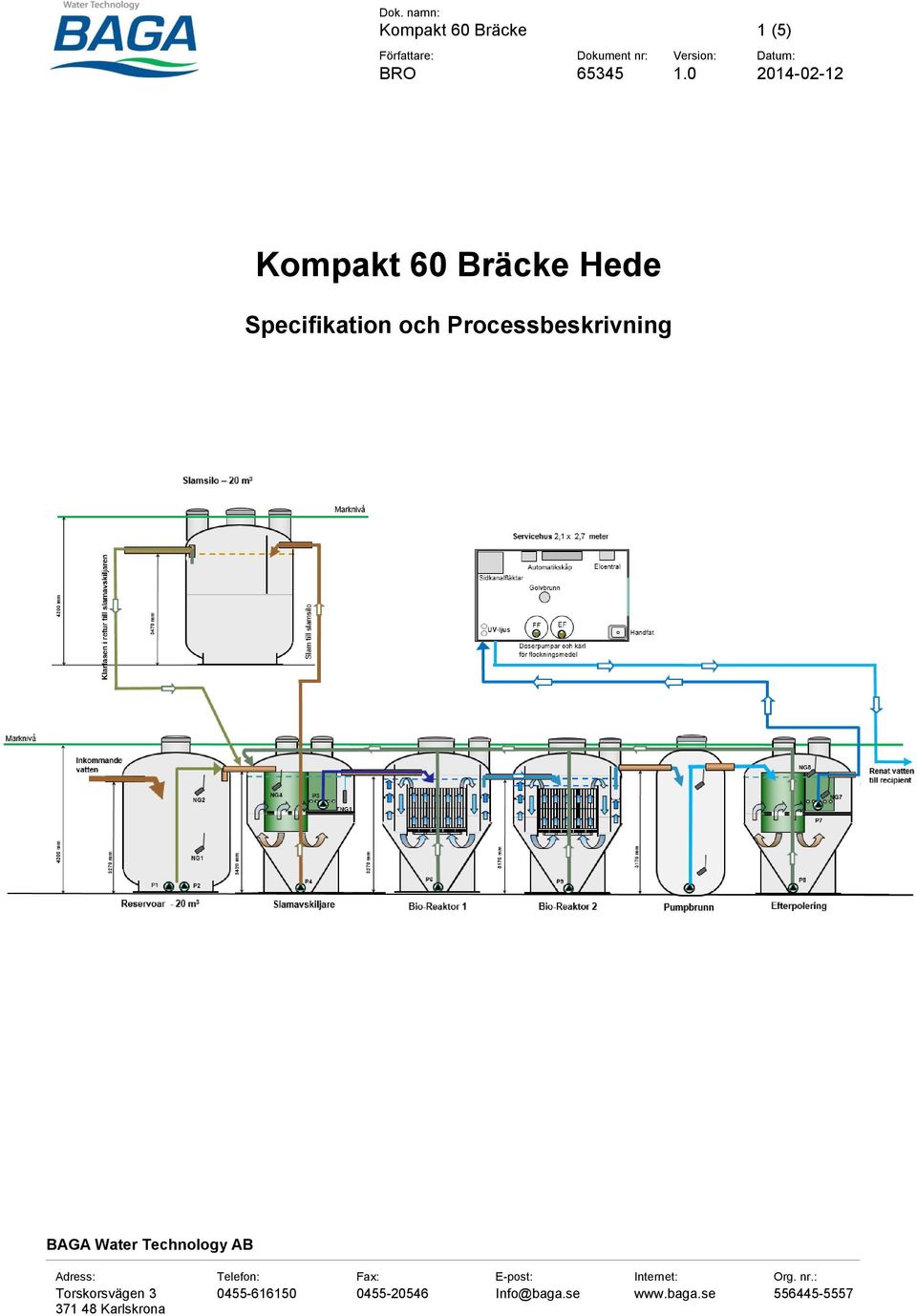 0 2014-02-12 Kompakt 60 Bräcke Hede Specifikation och Processbeskrivning BAGA Water