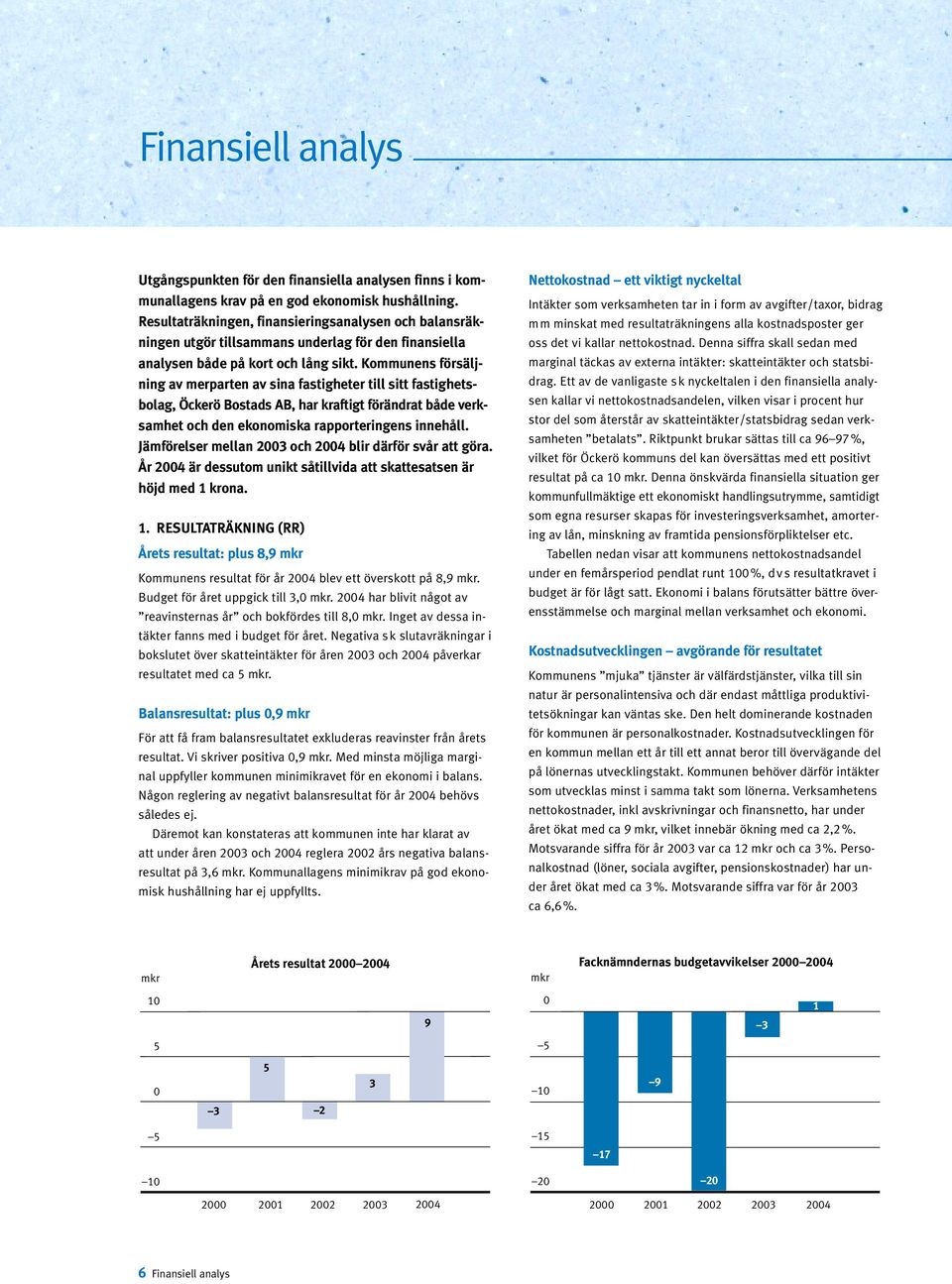 Kommunens försäljning av merparten av sina fastigheter till sitt fastighetsbolag, Öckerö Bostads AB, har kraftigt förändrat både verksamhet och den ekonomiska rapporteringens innehåll.