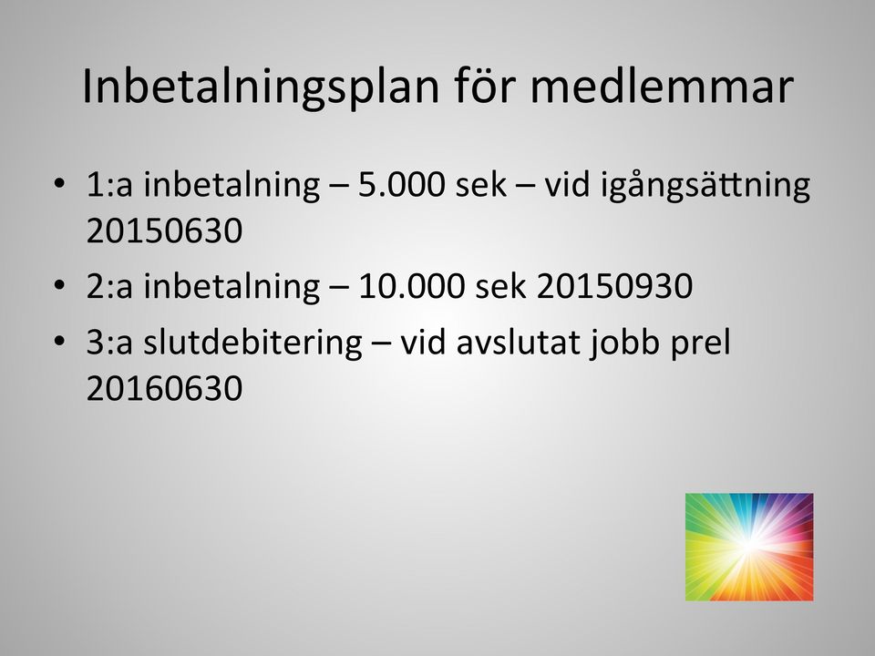 000 sek vid igångsänning 20150630 2:a