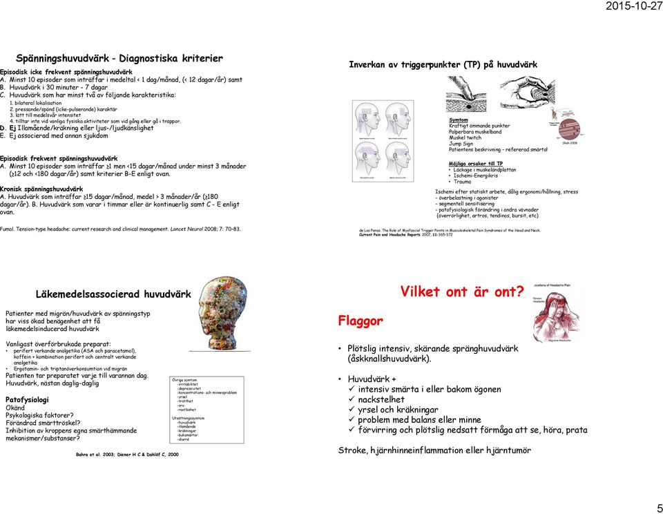 tilltar inte vid vanliga fysiska aktiviteter som vid gång eller gå i trappor. D. Ej Illamående/kräkning eller ljus-/ljudkänslighet E.