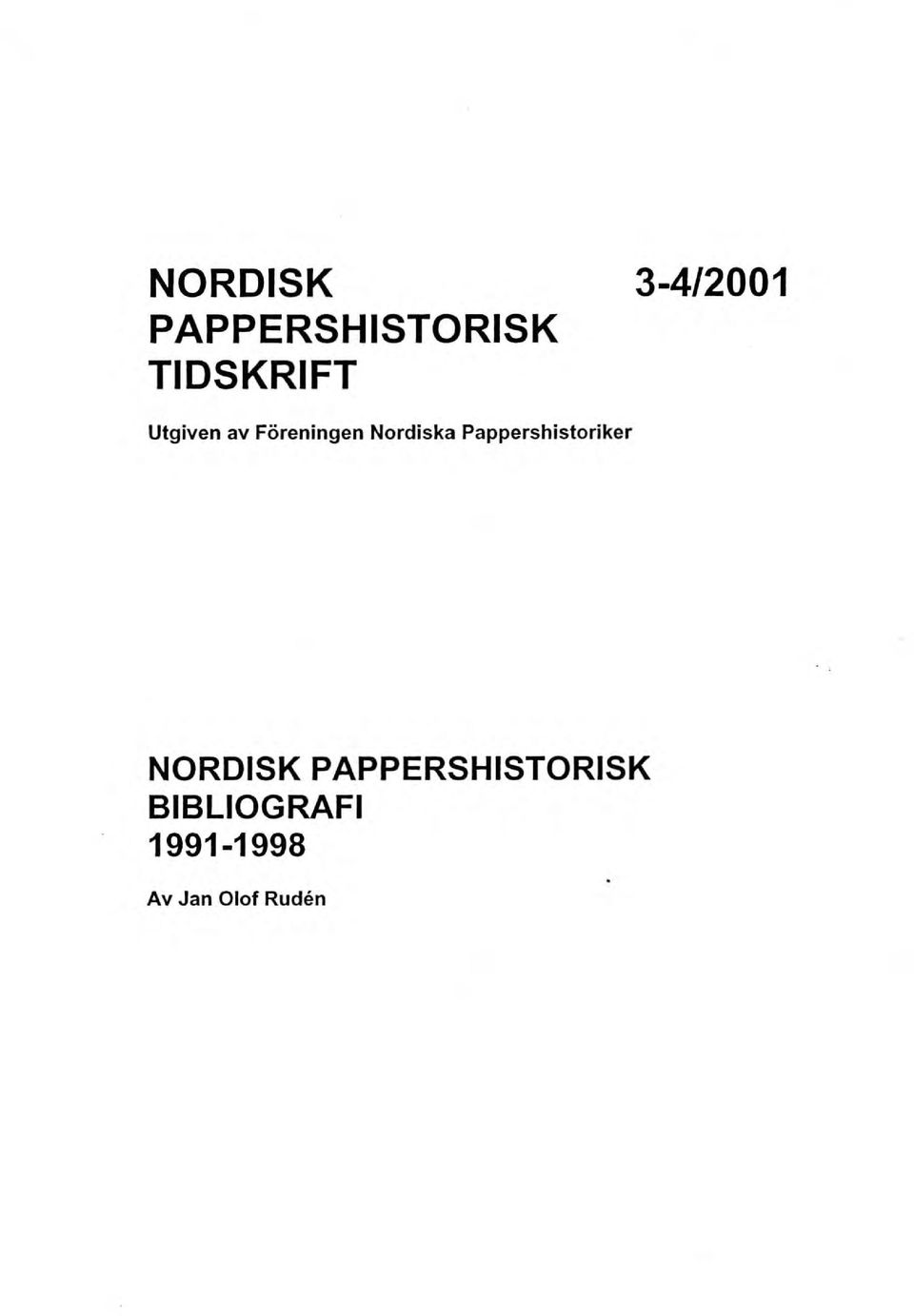 Pappershistoriker NORDISK