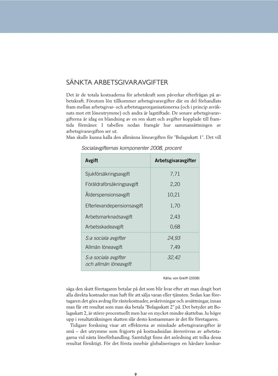 De senare arbetsgivaravgifterna egenavgifter och gifter egenavgifter är idag och (Tabell en egenavgifter blandning (Tabell 7.2).