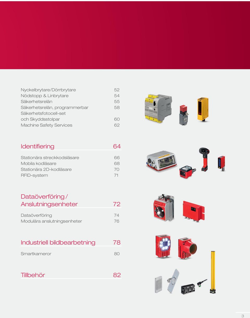 streckkodsläsare 66 Mobila kodläsare 68 Stationära 2D-kodläsare 70 RFID-system 71 Dataöverföring /