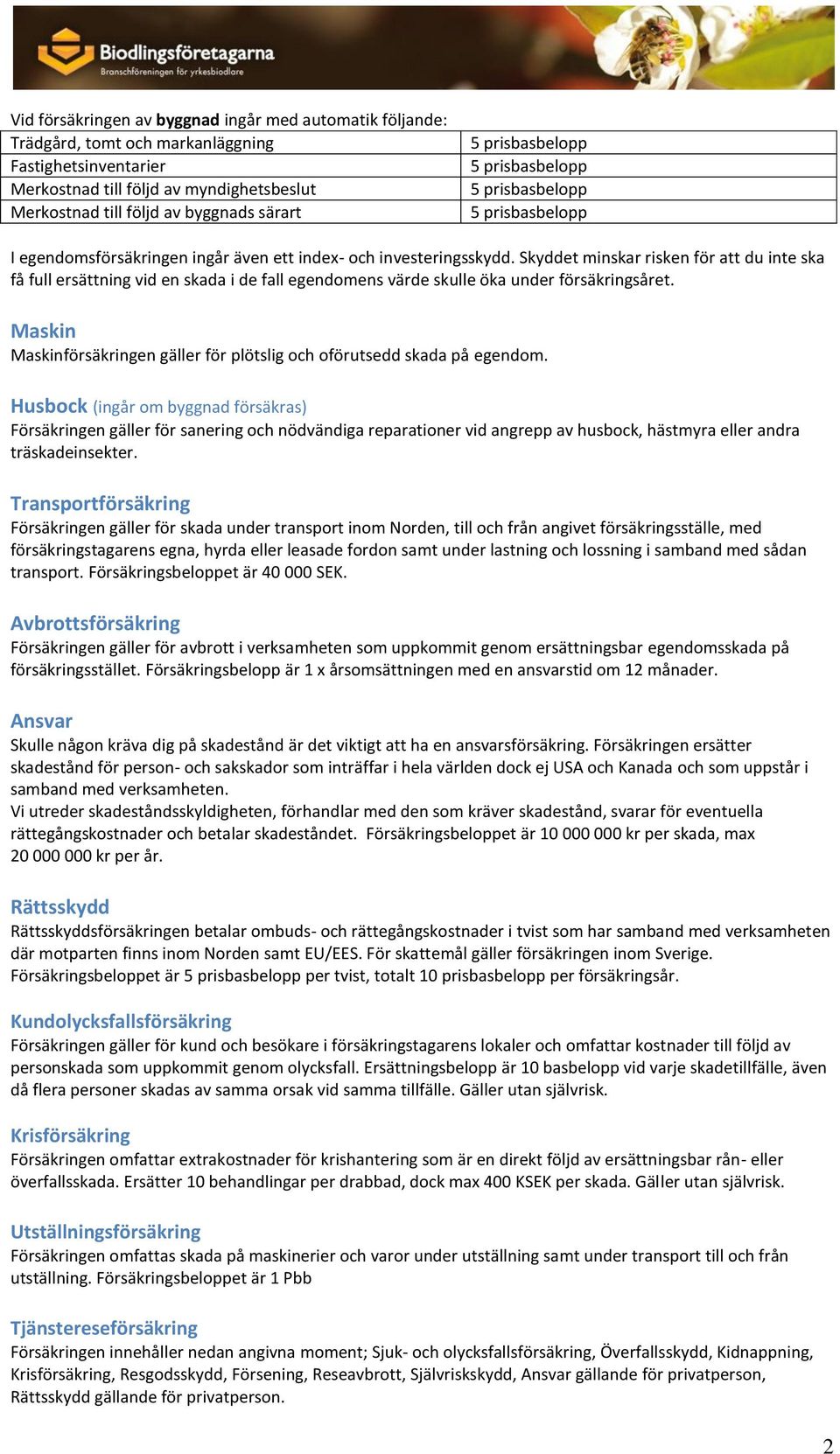 Skyddet minskar risken för att du inte ska få full ersättning vid en skada i de fall egendomens värde skulle öka under försäkringsåret.