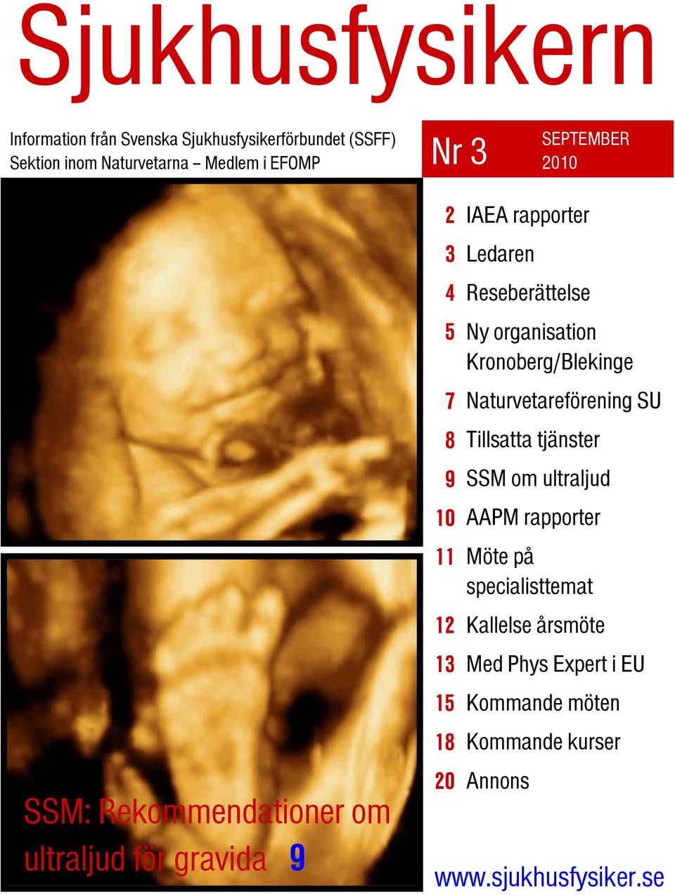 Reseberättelse Ny organisation Kronoberg/Blekinge Naturvetareförening SU Tillsatta tjänster SSM om ultraljud AAPM