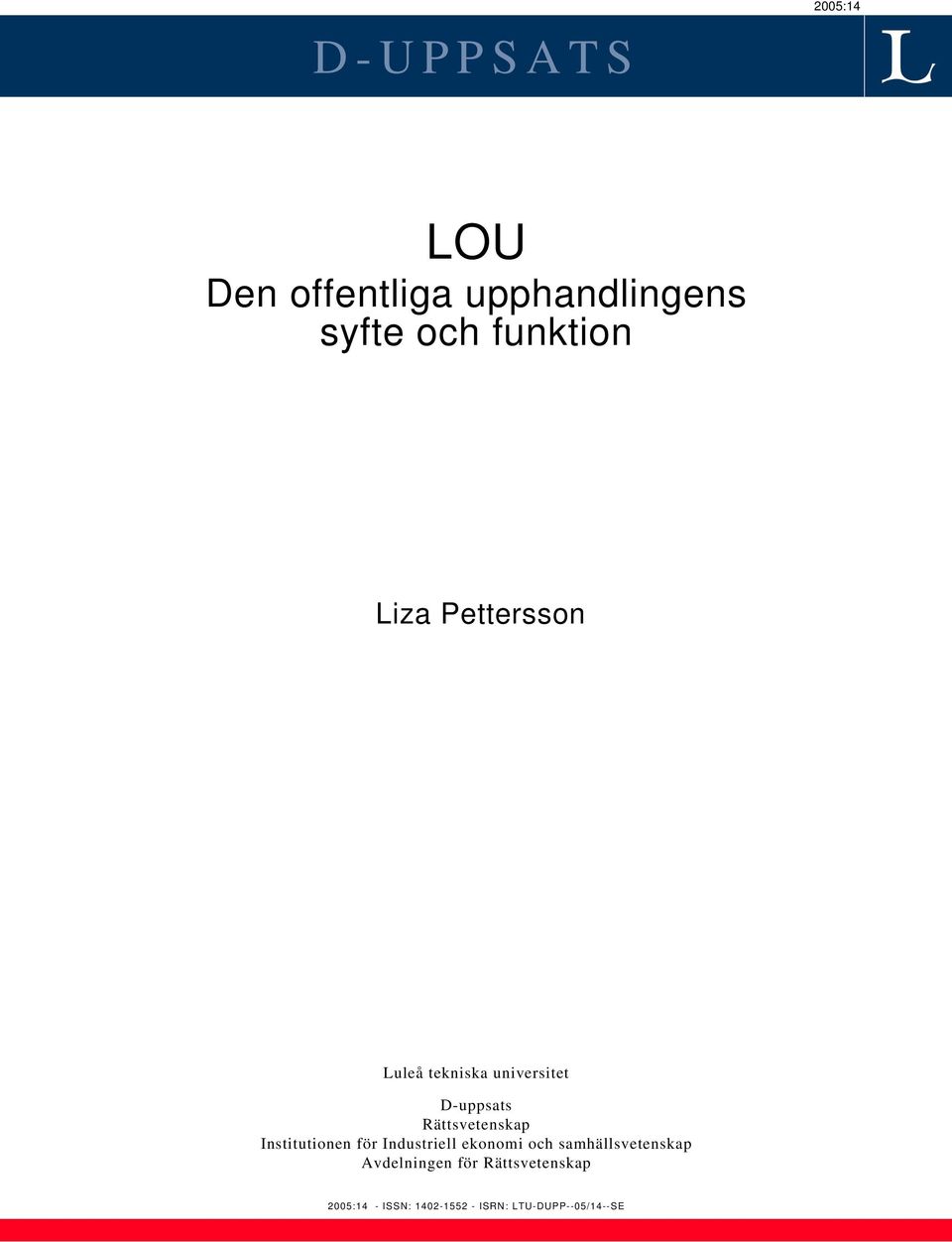 Institutionen för Industriell ekonomi och samhällsvetenskap