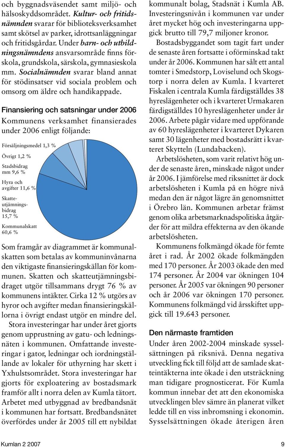 Socialnämnden svarar bland annat för stödinsatser vid sociala problem och omsorg om äldre och handikappade.