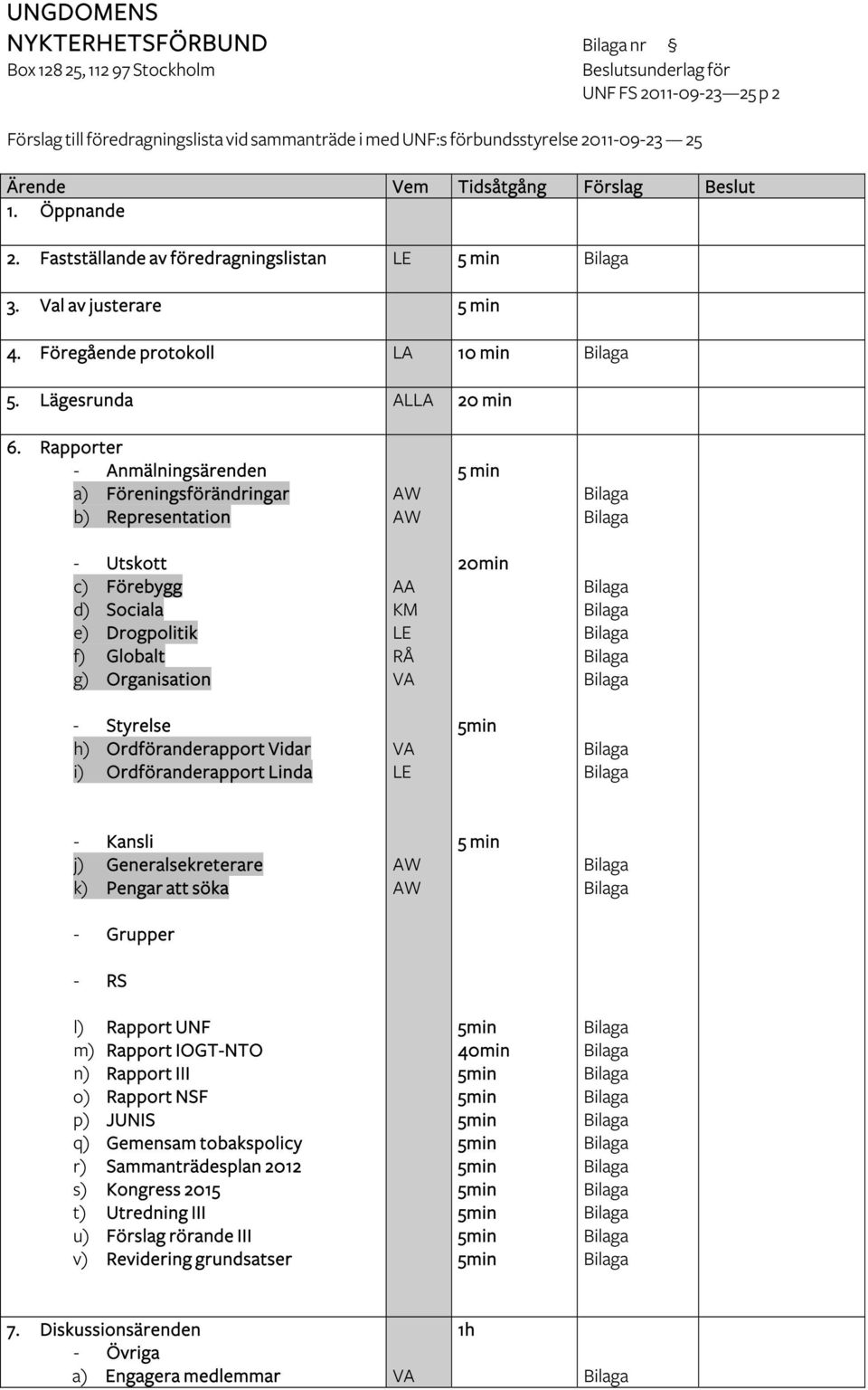 Lägesrunda ALLA 20 min 6.