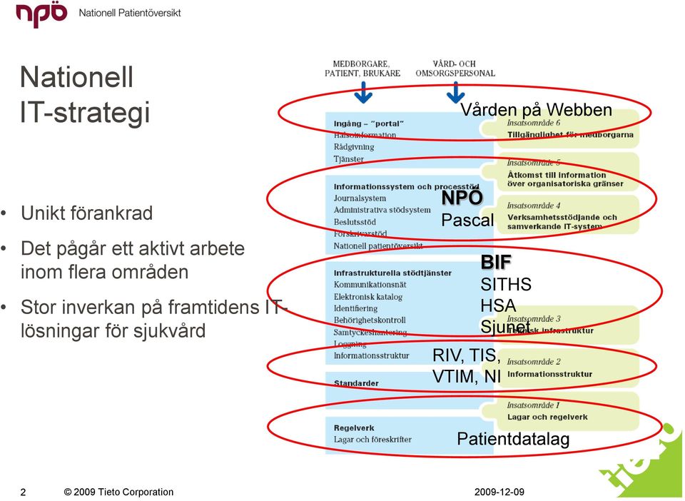 framtidens ITlösningar för sjukvård NPÖ Pascal RIV, TIS, VTIM,