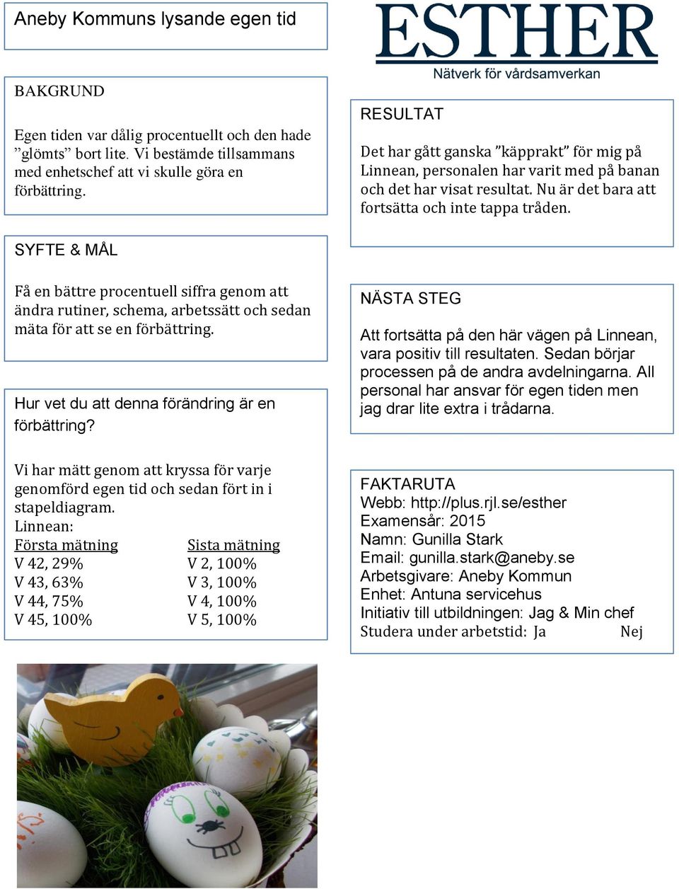 Få en bättre procentuell siffra genom att ändra rutiner, schema, arbetssätt och sedan mäta för att se en förbättring. Hur vet du att denna förändring är en förbättring?