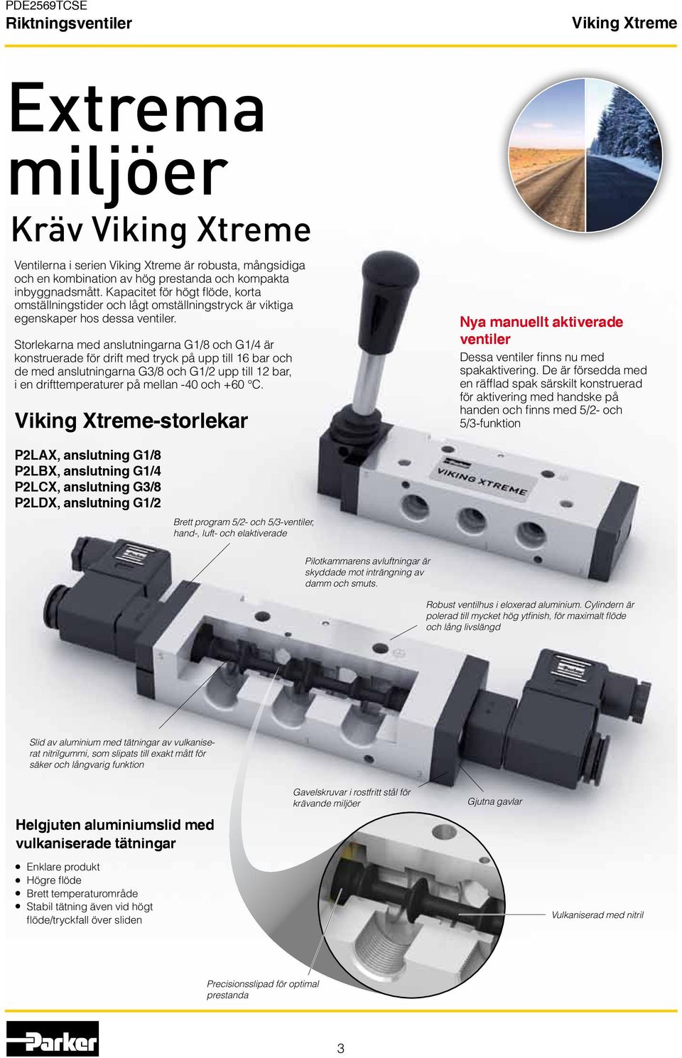 Storlekarna med anslutningarna G1/8 och G1/4 är konstruerade för drift med tryck på upp till 16 bar och de med anslutningarna G3/8 och G1/2 upp till 12 bar, i en drifttemperaturer på mellan -40 och