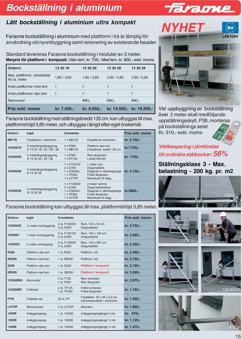 30 18 30 20 30 28 30 38 NYHET UNI1004 1,8 / 3,8 1,8 / 3,8 2,8 / 4,8 3,8 /,8 plattformar med lem 1 1 1 1 plattformar utan lem 1 1 1 1 R ammodul INKL. 7.40, - kr. 9.90, - kr. 14.90, - kr. 16.