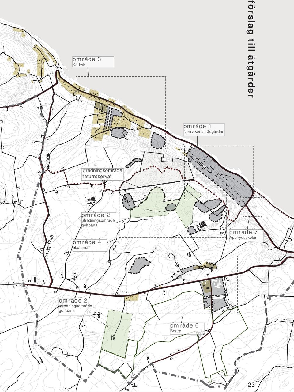 utredningsområde golfbana område 4 ekoturism område 7