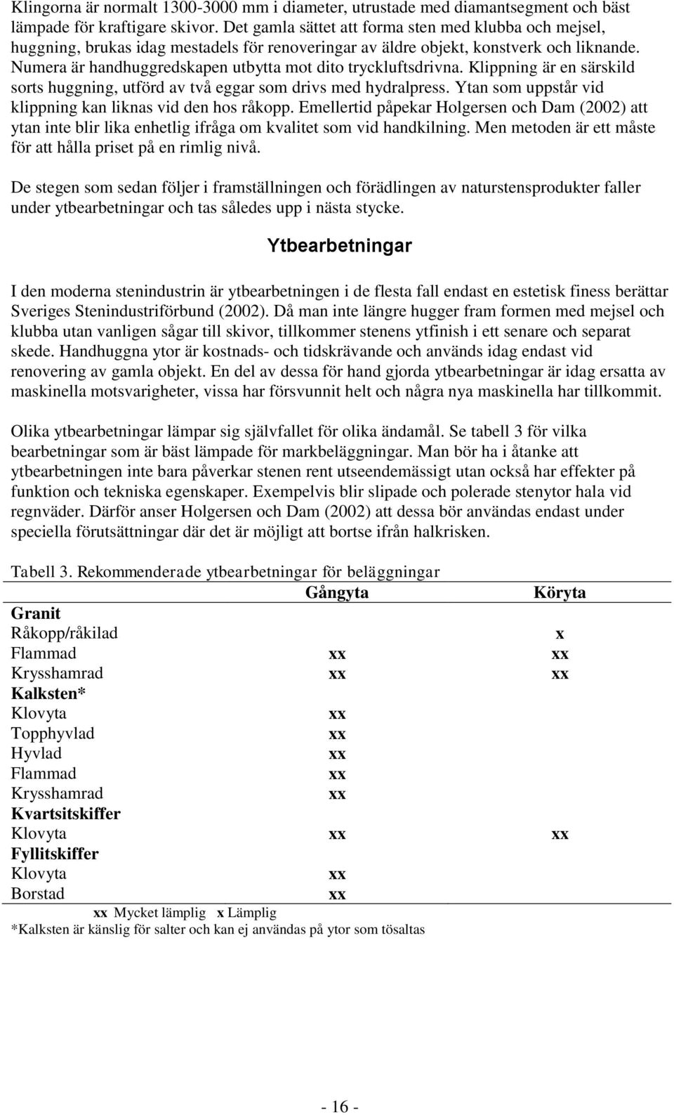 Numera är handhuggredskapen utbytta mot dito tryckluftsdrivna. Klippning är en särskild sorts huggning, utförd av två eggar som drivs med hydralpress.