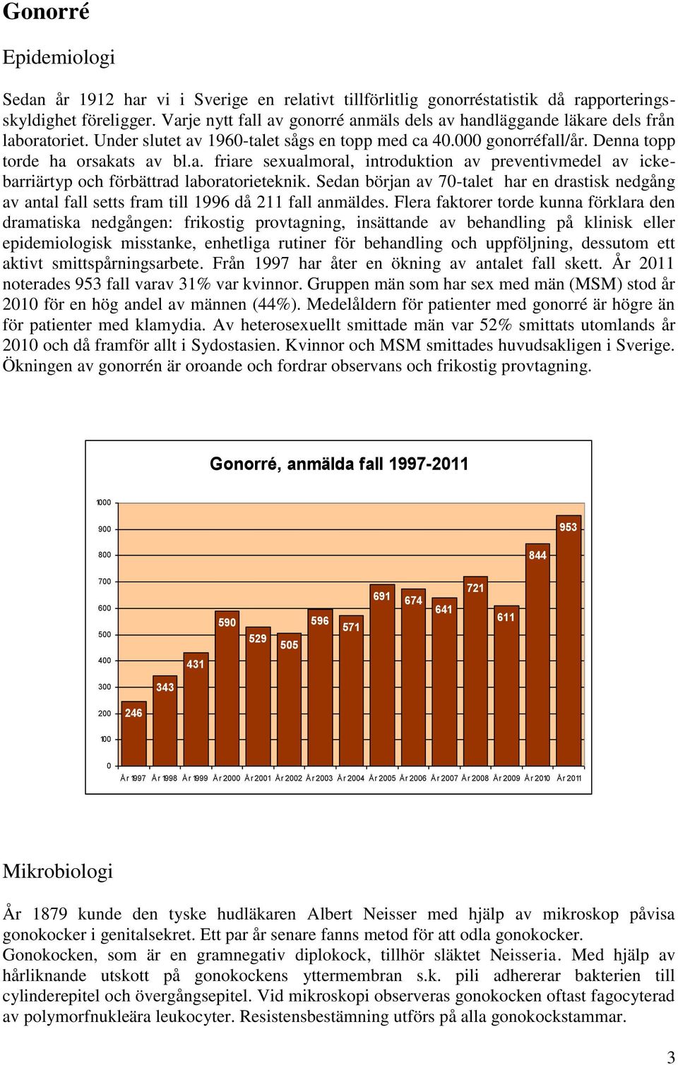 Sedan början av 70-talet har en drastisk nedgång av antal fall setts fram till 1996 då 211 fall anmäldes.