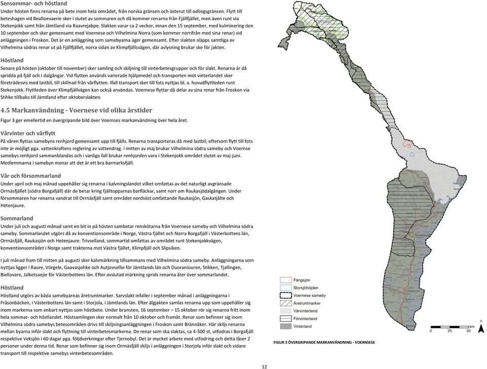 Slakten varar ca 2 veckor, innan den 15 september, med kulminering den 10 september och sker gemensamt med Voernese och Vilhelmina Norra (som kommer norrifrån med sina renar) vid anläggningen i