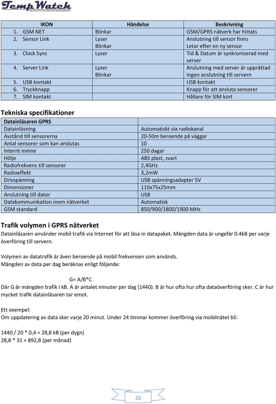 Tryckknapp Knapp för att ansluta sensorer 7.