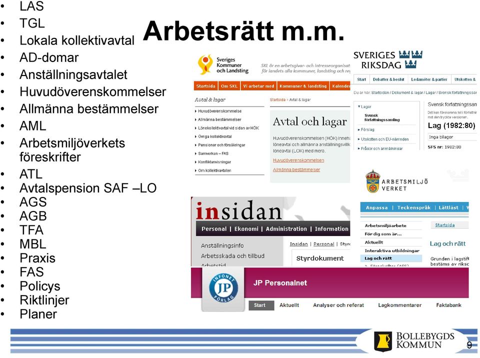 Arbetsmiljöverkets föreskrifter ATL Avtalspension SAF LO