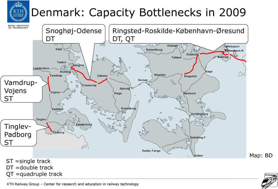 Ringsted-Roskilde-København-Øresund DT, QT