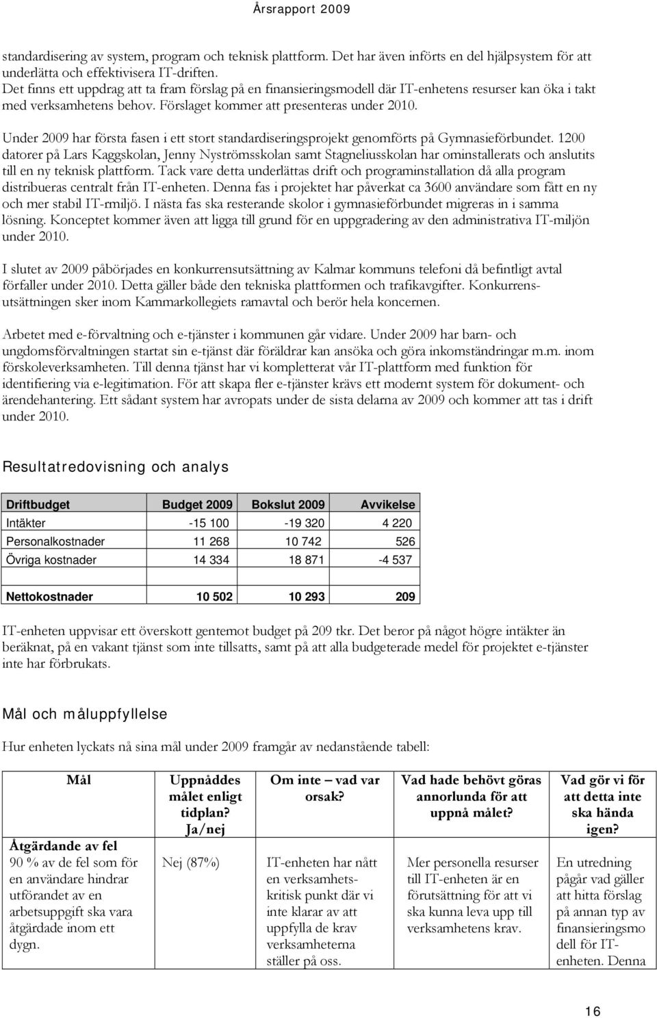 Under 2009 har första fasen i ett stort standardiseringsprojekt genomförts på Gymnasieförbundet.