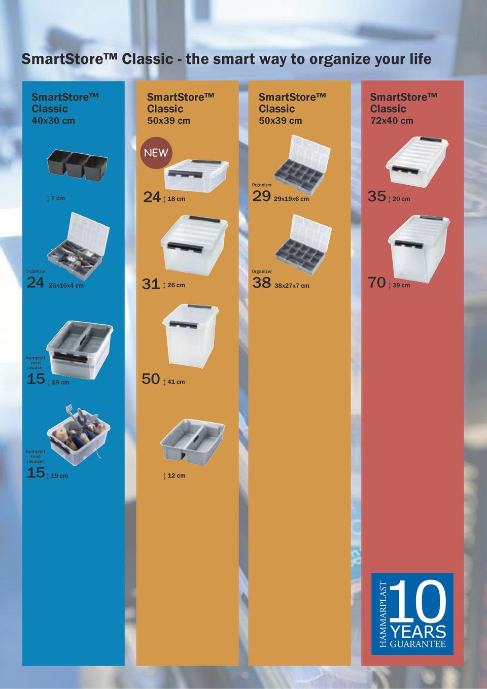 24 25x16x4 cm 31 26 cm Organizer 38 38x27x7 cm 70 39 cm Komplett