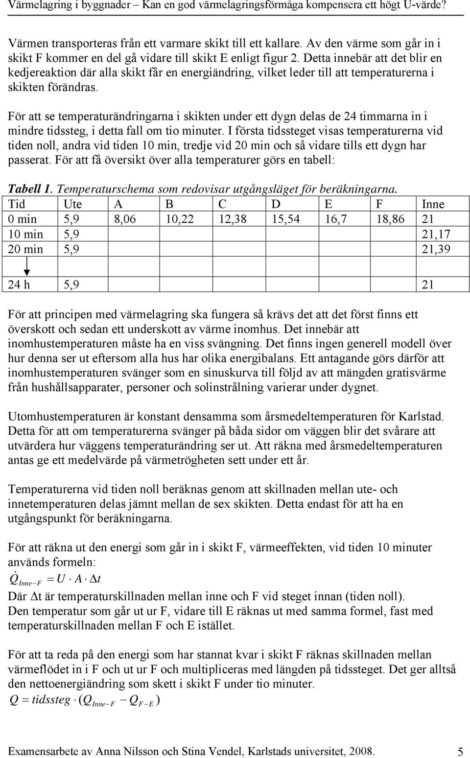 För att se temperaturändringarna i skikten under ett dygn delas de 24 timmarna in i mindre tidssteg, i detta fall om tio minuter.