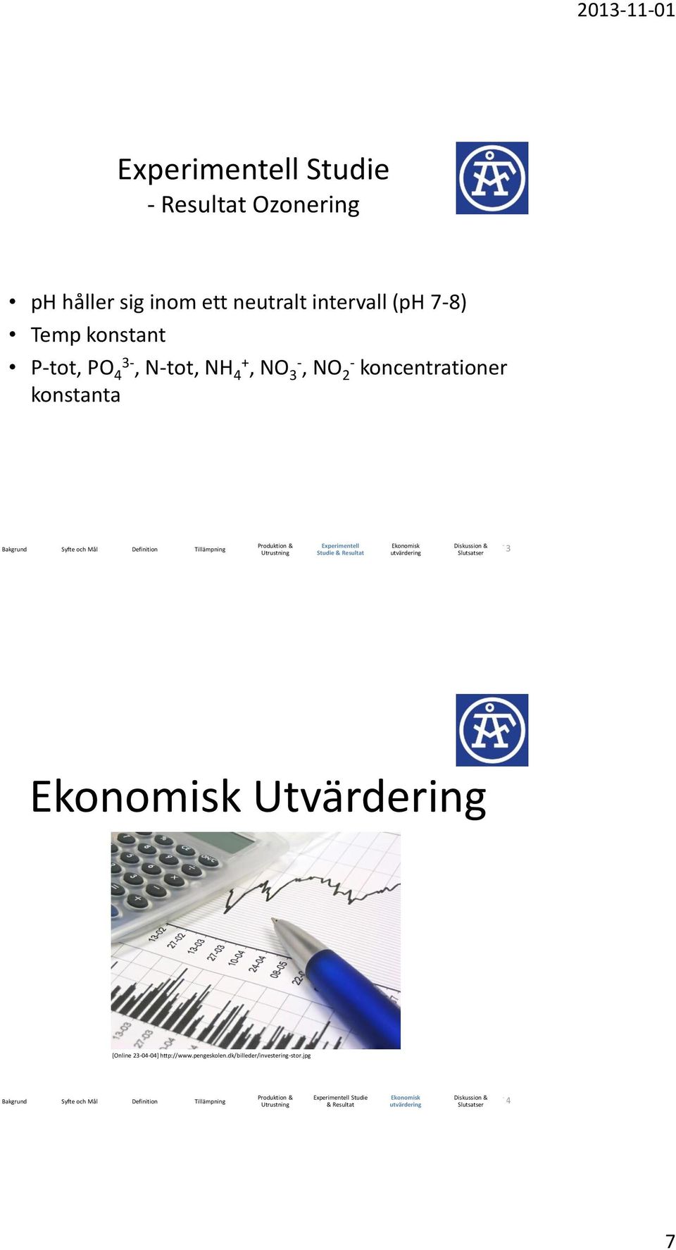 koncentrationer konstanta Experimentell Studie 13 Utvärdering